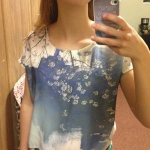 Printed floral blouse