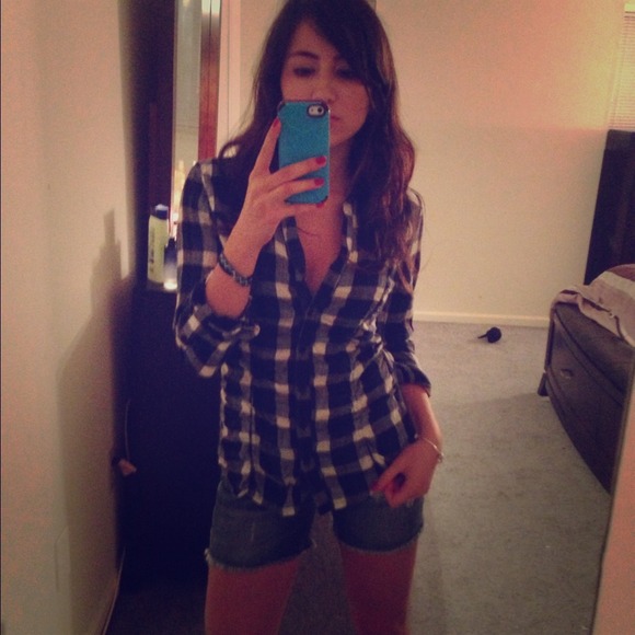 White and blue shirt