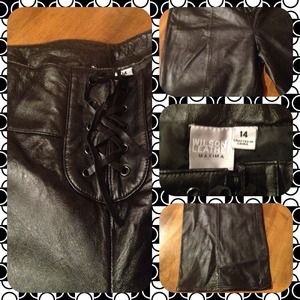 New Soft Black Leather Pants