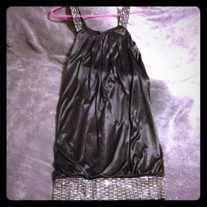 Black dress with crystal embellishment!!