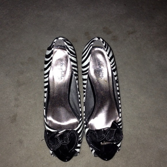 Zebra Charlotte Russe heels. Only worn once. - Picture 2 of 3
