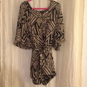 GUESS Tribal Print Silk Romper