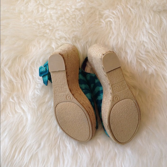 Calypso teal green-4" wedge sandal - Picture 2 of 4