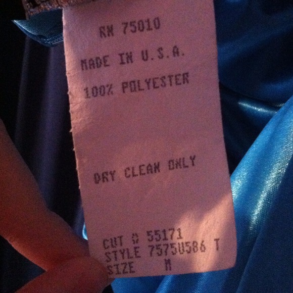 Silky blue prom dress - Picture 5 of 5