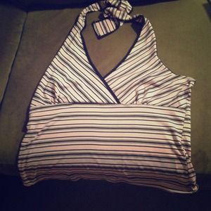 Stripped halter top
