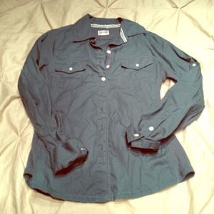 SOLD!! Dark green button up