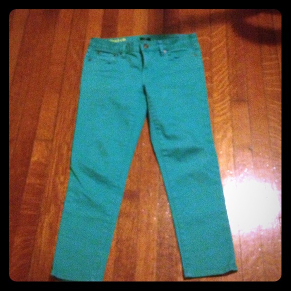 Reserved for becky: J Crew Toothpick Jeans in Teal