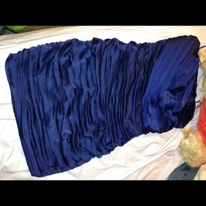 EXPRESS navy blue strapless dress