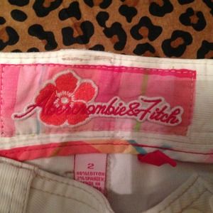 Abercrombie & Fitch white jean shorts