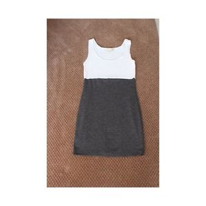 Tank white & grey mini dress/small