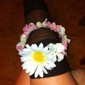 Pink/white floral crown