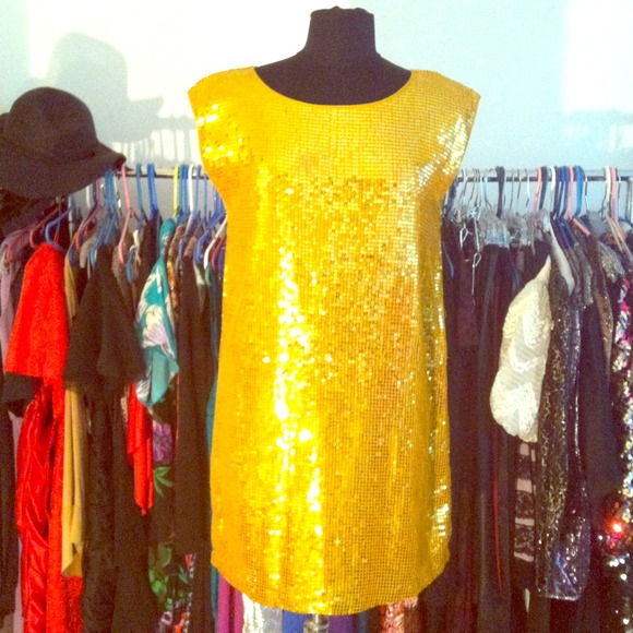 ❌SOLD❌H & M Gold Sequined Dress