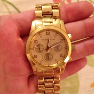 Michael Kors Inspired Gold Watch