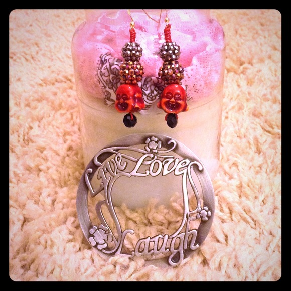 Red Budda earrings