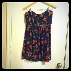 Oneill Floral Strapless Dress