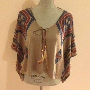Vintage style poncho top