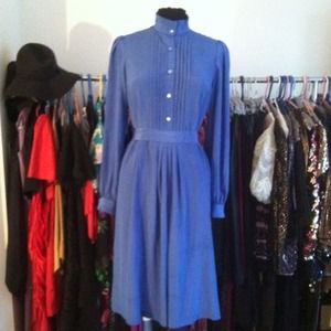 ❌SOLD❌Vintage Blue Secretary Dress