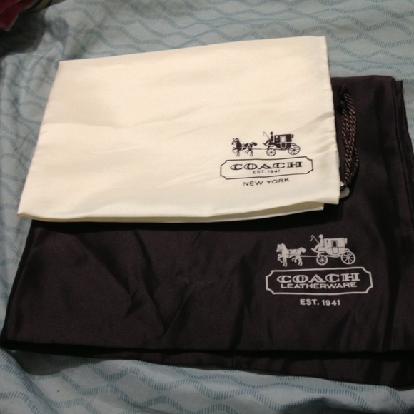 Large and medium Coach dust bags