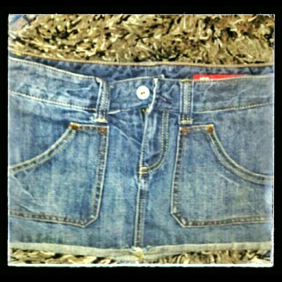 Express jean mini skirt