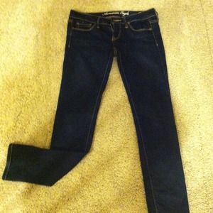 American eagle dark skinny stretch jeans