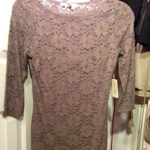 FOREVER 21 lace taupe dress