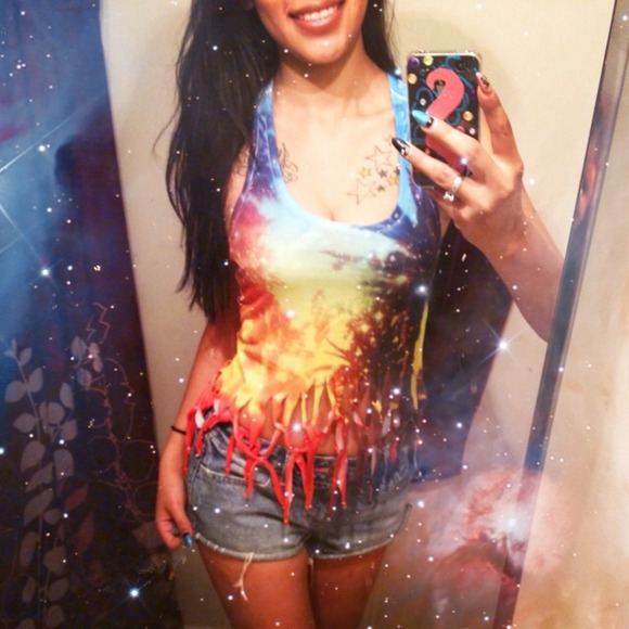Galaxy fringe top❌❌
