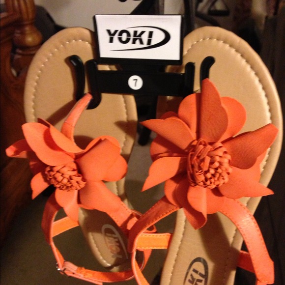 Brand new orange sandals