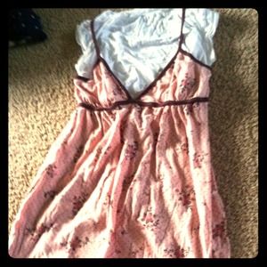 Summer top with built in shirt underneath