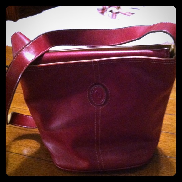 Red leather purse