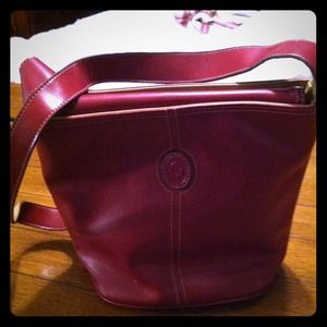 Red leather purse