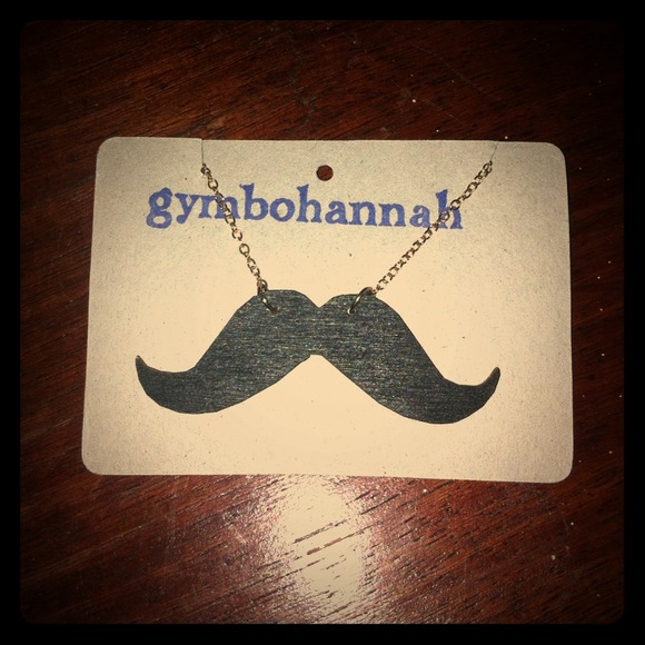 Wooden Mustache Necklace