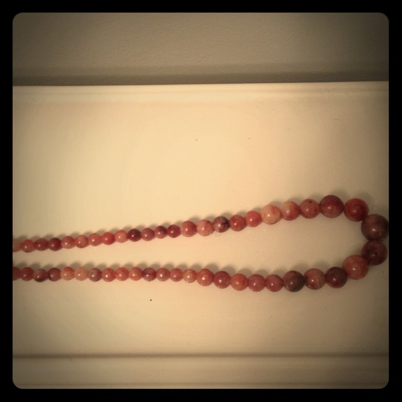 Peach and brown necklace