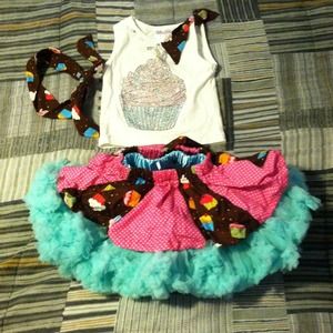 Zulily 2 piece dress with headband.