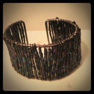 Fine purple and greenish blue beads