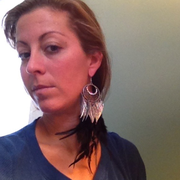 Feather earrings