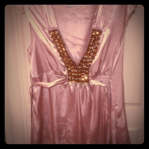 💋bundled💋Silky shirt with embellished neckline
