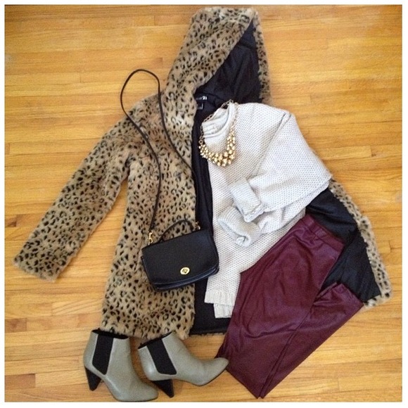 Leopard fur coat