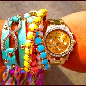 Summer Gold Infinity Arm Candy Set