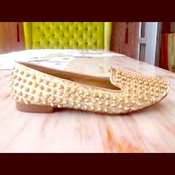 Steve Madden Gold Studded Loafers