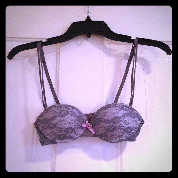 Grey lace bra