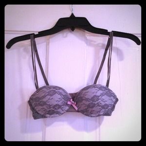 Grey lace bra