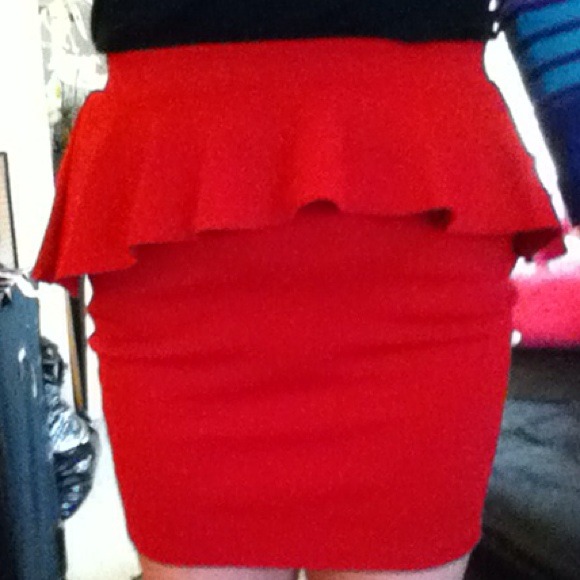Red skirt