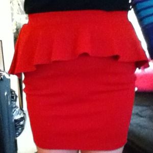 Red skirt