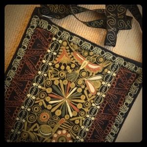 Boho embroidered cross-body bag