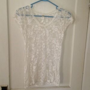 Lace white top