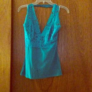 💥Sold Teal Lace halter top