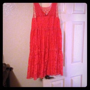 Pinky brand.. Coral lace dress