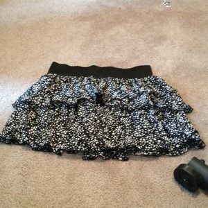 high rise skirt barley worn