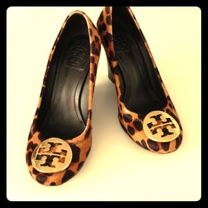 Tory Burch Animal Print Wedges