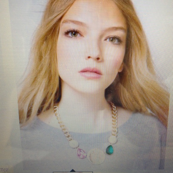 Female color sweater chain necklace